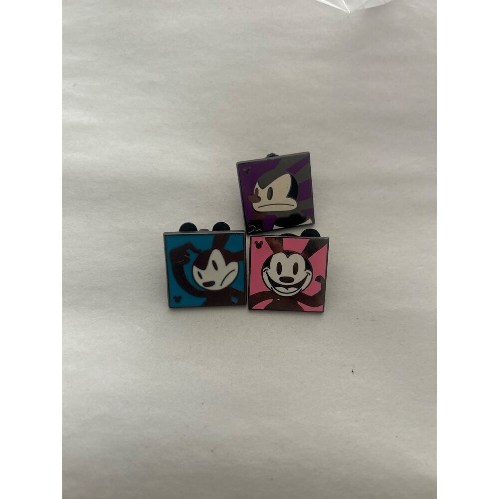 Disney Pins - 3 different Angry Happy Oswald Hidden Mickey Pins
